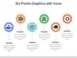 Six points graphics with icons