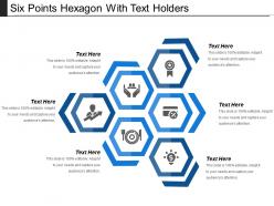 Six points hexagon with text holders