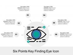 Six Points Key Finding Eye Icon