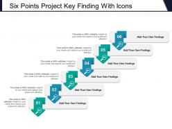 Six points project key finding with icons
