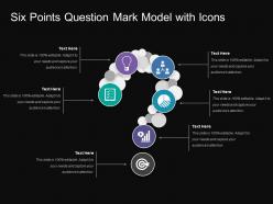 Six points question mark model with icons