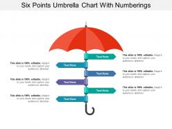 Six points umbrella chart with numberings