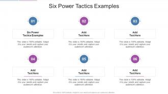 Six Power Tactics Examples In Powerpoint And Google Slides Cpb