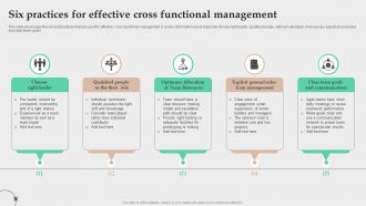 Six Practices For Effective Cross Functional Management