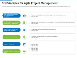 Six principles for agile project management agile proposal effective project management it