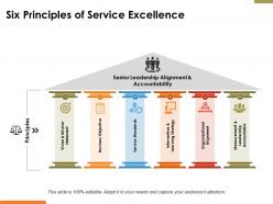 Six principles of service excellence ppt powerpoint presentation file slides