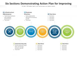 Six sections demonstrating action plan for improving Six sections demonstrating action plan for improving