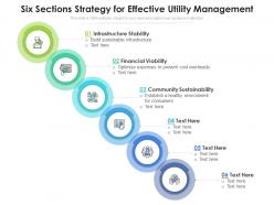 Six sections strategy for effective utility management