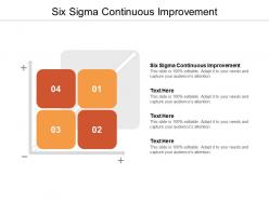 Six sigma continuous improvement ppt powerpoint presentation ideas outfit cpb