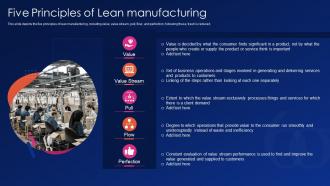 Six sigma it five principles of lean manufacturing ppt powerpoint ideas
