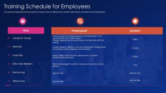 Six sigma it training schedule for employees ppt powerpoint presentation portfolio