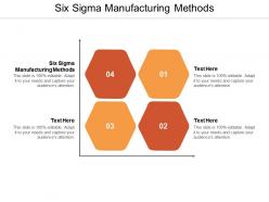 Six sigma manufacturing methods ppt powerpoint presentation styles templates cpb