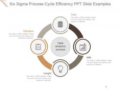 Six sigma process cycle efficiency ppt slide examples