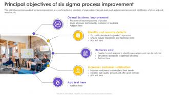 Six Sigma Process Improvement Principal Objectives Of Six Sigma Process Improvement