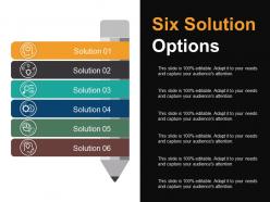 Six solution options presentation background images