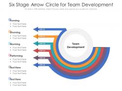 Six stage arrow circle for team development