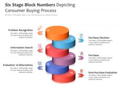 Six Stage Block Numbers Depicting Consumer Buying Process