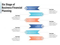 Six stage of business financial planning