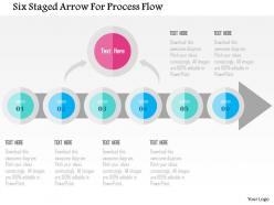 Six Staged Arrow For Process Flow Flat Powerpoint Design
