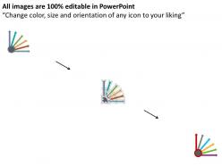 Six staged arrows for process flow flat powerpoint design