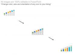 Six staged bar graph for business growth powerpoint slides