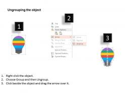 48134047 style variety 3 idea-bulb 6 piece powerpoint presentation diagram infographic slide