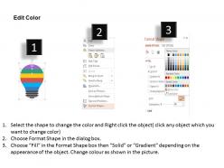 48134047 style variety 3 idea-bulb 6 piece powerpoint presentation diagram infographic slide