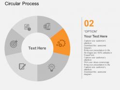Six staged business circle process diagram flat powerpoint design
