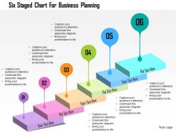 Six staged chart for business planning flat powerpoint design