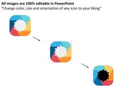 Six staged circle for data representation flat powerpoint design