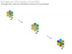 Six staged flower design infographics flat powerpoint design