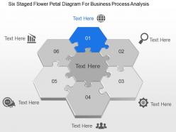 Six Staged Flower Petal Diagram For Business Process Analysis Ppt Template Slide