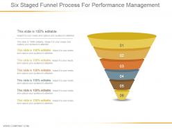 Six staged funnel process for performance management ppt samples