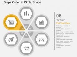 Six staged hexagon cycle diagram flat powerpoint design flat powerpoint design