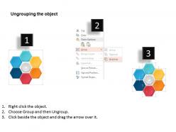 Six staged honeycomb design for process control powerpoint template
