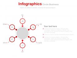 Six staged infographics and icons powerpoint slides