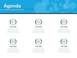 Six staged marketing agenda analysis diagram powerpoint slides