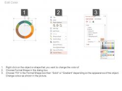 Six staged pie chart for financial management analysis powerpoint slides