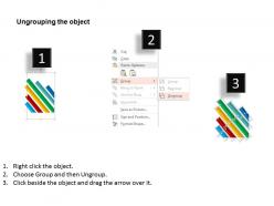 Six staged ribbons for financial data representation flat powerpoint design