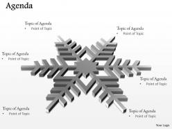 Six staged snowflakes diagram for agenda 0214