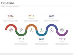 Six Staged Spiral Timeline For Financial Analysis Powerpoint Slides