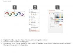 Six staged spiral timeline for financial analysis powerpoint slides