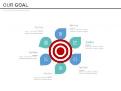 Six staged target goal analysis powerpoint slides