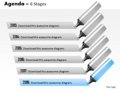 Six staged vertical agenda process text boxes 0214