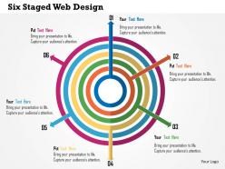 Six staged web design flat powerpoint design