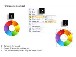 Six stages circular process powerpoint slides