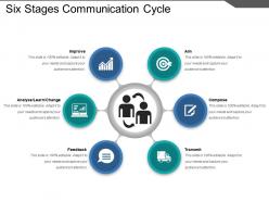 Six stages communication cycle ppt background