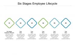 Six stages employee lifecycle ppt powerpoint presentation infographic template aids cpb
