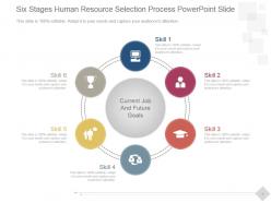 Six stages human resource selection process powerpoint slide