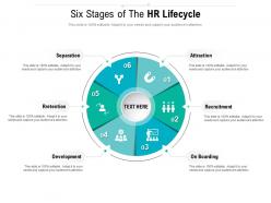 Six stages of the hr lifecycle
